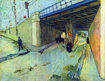art oil painting reproduction of  Van Gogh Railway Bridge On The Road To Tarascon museum quality handmade