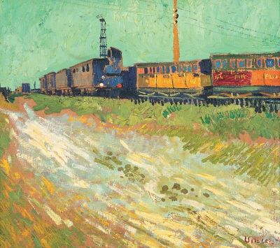 art oil painting reproduction of  Van Gogh Railway Carriages August 1888 museum quality handmade