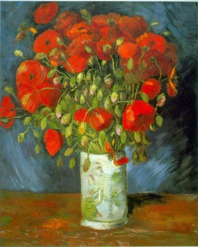 art oil painting reproduction of  Van Gogh Red Poppies museum quality handmade
