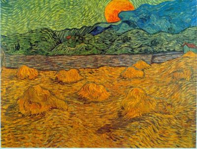art oil painting reproduction of  Van Gogh Rising Moon museum quality handmade