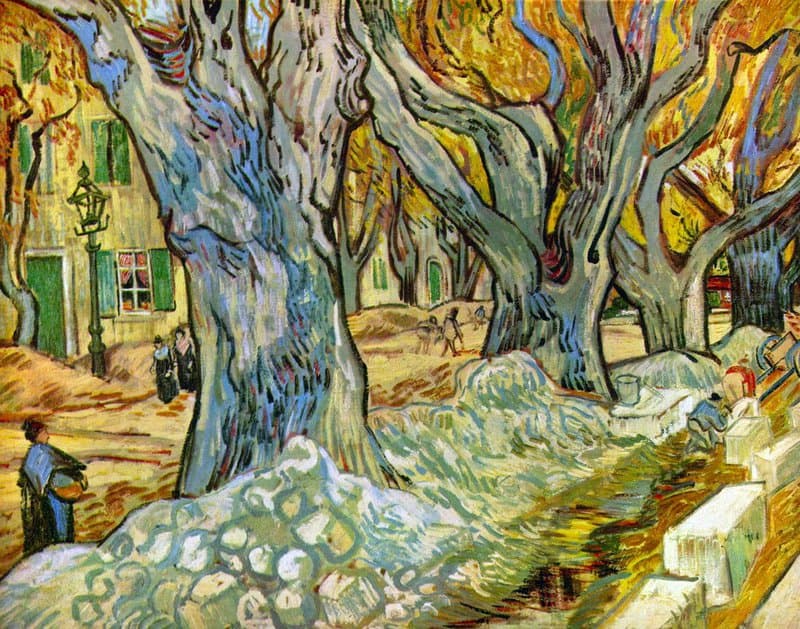 Van Gogh Road Workers On The Boulevard Victor Hugo In Saint-remy museum quality