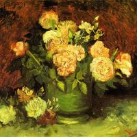 Van Gogh Roses Hand Painted Reproduction