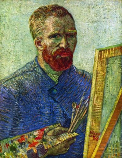 art oil painting reproduction of  Van Gogh Self-portrait In Front Easel museum quality handmade
