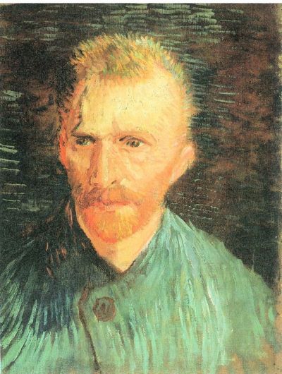 art oil painting reproduction of  Van Gogh Self-portrait In Green museum quality handmade