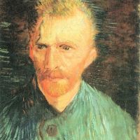 Van Gogh Self-portrait In Green Hand Painted Reproduction