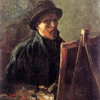 Van Gogh Self-portrait With Dark Felt Hat At The Easel
