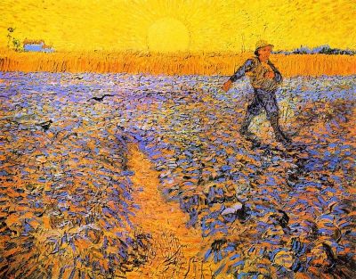 art oil painting reproduction of  Van Gogh Sower Under The Sun museum quality handmade
