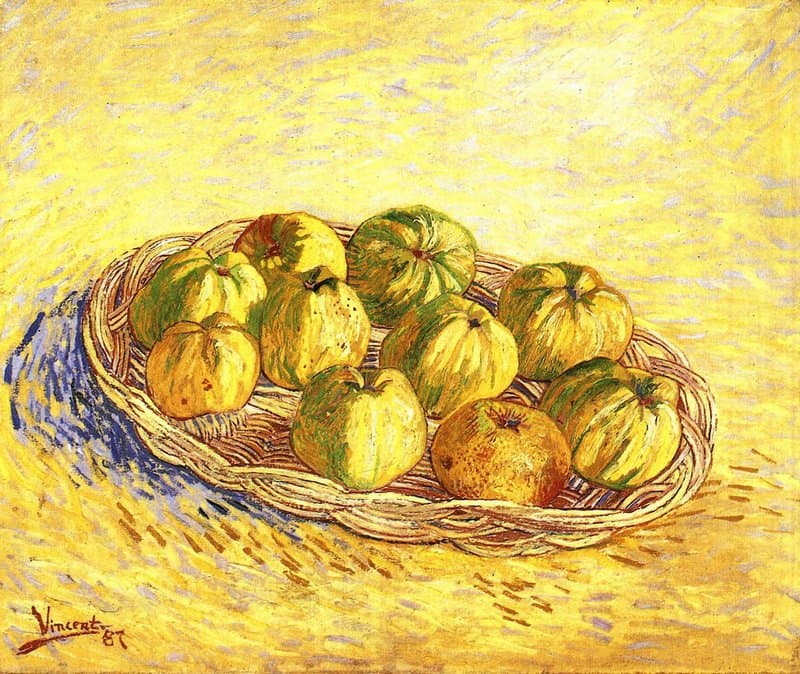 Van Gogh Still Life With Apple Basket 2 museum quality