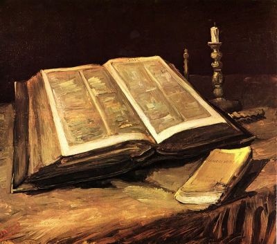 art oil painting reproduction of  Van Gogh Still Life With Bible museum quality handmade