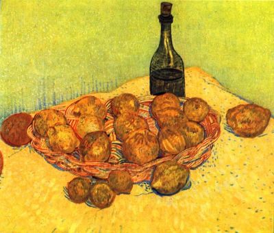 art oil painting reproduction of  Van Gogh Still Life With Bottle Lemons And Oranges museum quality handmade