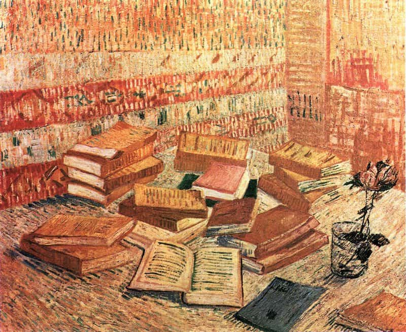Van Gogh Still Life With French Novels And Glass With Rose museum quality
