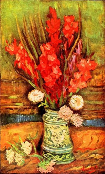 art oil painting reproduction of  Van Gogh Still Life With Red Gladiolas museum quality handmade