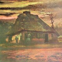 Van Gogh Straw Hut At Dusk