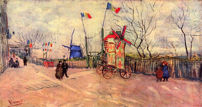 Van Gogh Street Scene In The Montmartre Le Moulin Au Poivre museum quality