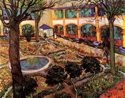 art oil painting reproduction of  Van Gogh The Courtyard Of The Hospital At Arles museum quality handmade