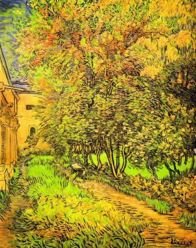 art oil painting reproduction of  Van Gogh The Garden Of The Clinic Of Saint-remy museum quality handmade