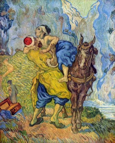 art oil painting reproduction of  Van Gogh The Good Samaritan museum quality handmade