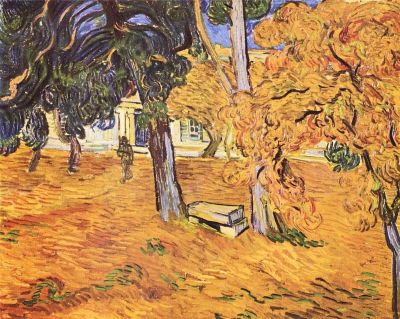 art oil painting reproduction of  Van Gogh The Park Of St-paul Hospital In Saint-remy museum quality handmade