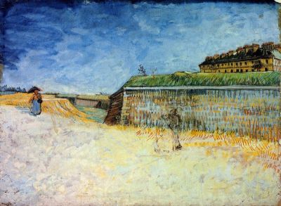 art oil painting reproduction of  Van Gogh The Ramparts Of Paris 2 museum quality handmade