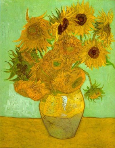 art oil painting reproduction of  Van Gogh Twelve Sunflowers museum quality handmade