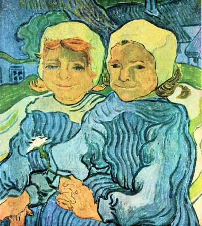 art oil painting reproduction of  Van Gogh Two Children museum quality handmade
