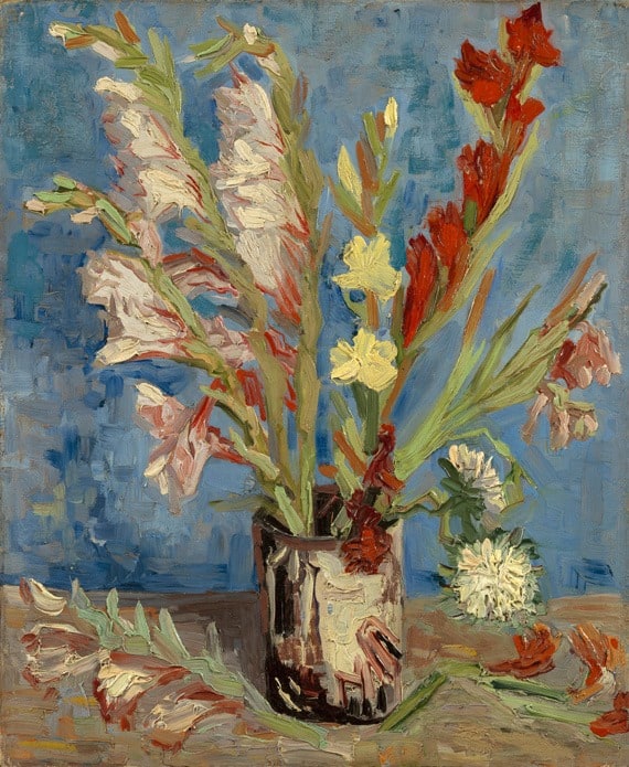 Van Gogh Vase With Gladioli And Chinese Asters August-september 1886 museum quality