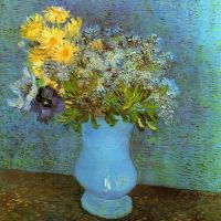 Van Gogh Vase With Lilacs Daisies And Anemones