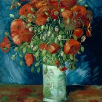 Van Gogh Vase With Red Poppies C. 1886