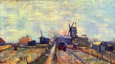 art oil painting reproduction of  Van Gogh Vegetable Gardens On The Montmartre museum quality handmade
