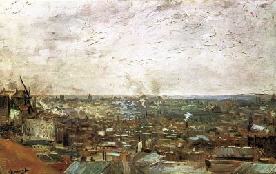 art oil painting reproduction of  Van Gogh View From Montmartre museum quality handmade