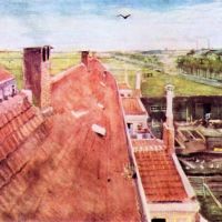 Van Gogh View Over The Rooftops