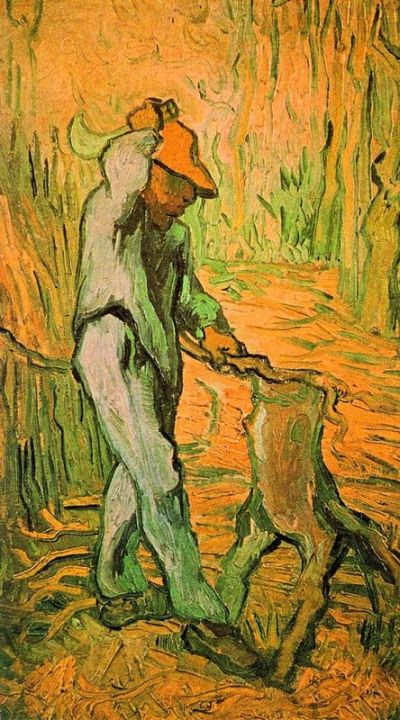 art oil painting reproduction of  Van Gogh Woodcutter After Millet museum quality handmade
