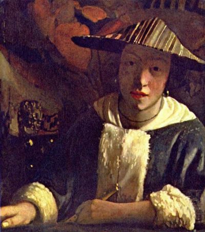 art oil painting reproduction of  Vermeer Girl With A Flute museum quality handmade