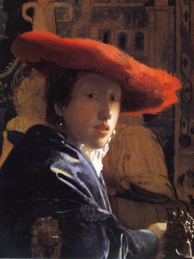 art oil painting reproduction of  Vermeer Girl With The Red Hat museum quality handmade