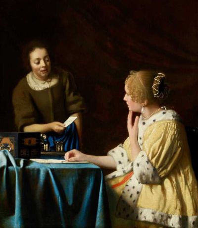 art oil painting reproduction of  Vermeer Mistress And Maid - Gac museum quality handmade