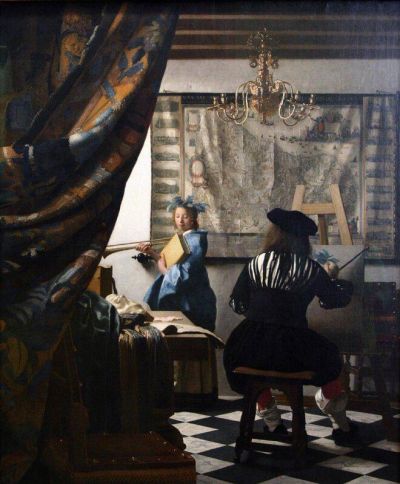 art oil painting reproduction of  Vermeer The Art Of Painting museum quality handmade