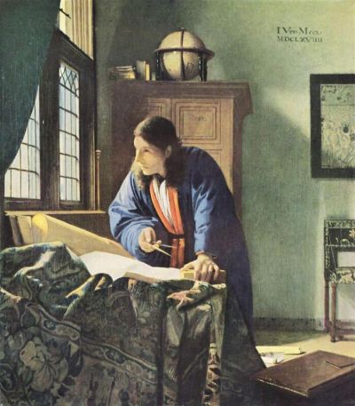 art oil painting reproduction of  Vermeer The Geographer museum quality handmade