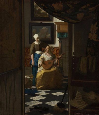 art oil painting reproduction of  Vermeer The Love Letter museum quality handmade