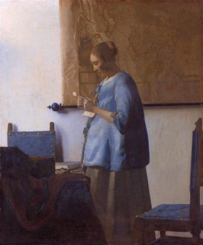 art oil painting reproduction of  Vermeer Woman Reading A Letter museum quality handmade
