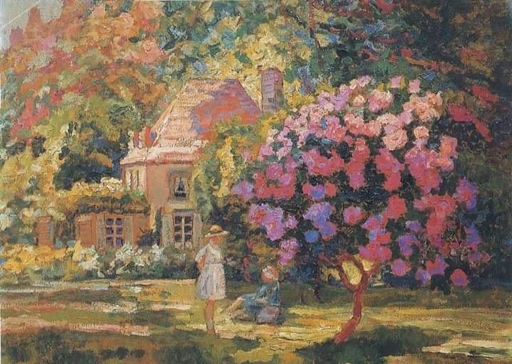 Victor Charreton The Cottage Hepp Ca.1900 museum quality