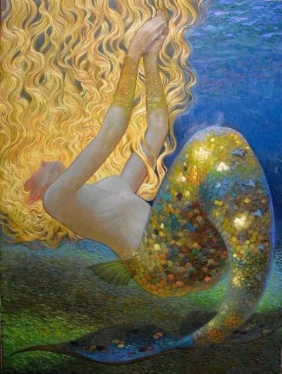 art oil painting reproduction of  Victor Nizovtsev The Golden Mermaid museum quality handmade