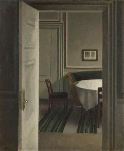 art oil painting reproduction of  Vilhelm Hammersh I Int Rieur Strandgade 30 1904 museum quality handmade