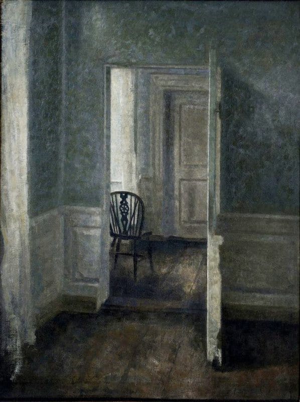 Vilhelm Hammersh I Inte Rieur Avec Une Chaise Windsor 1913 museum quality
