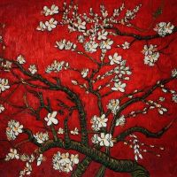 Vincent Van Gogh Almond Blossoms - Red