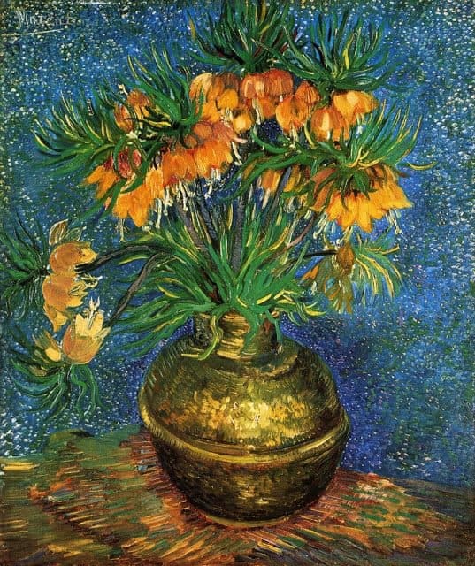 Vincent Van Gogh Fritillarias In A Copper Vase - 1887 museum quality
