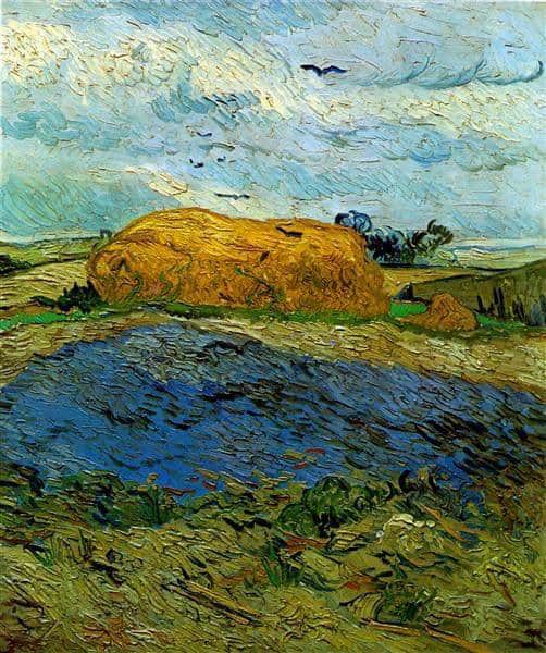 Vincent Van Gogh Haystack Under A Darkening Sky 1890 museum quality