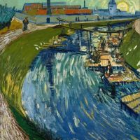 Vincent Van Gogh The Channel - Le Roubine Du Roi With Washer Women Arles June 1888 Hand Painted Reproduction