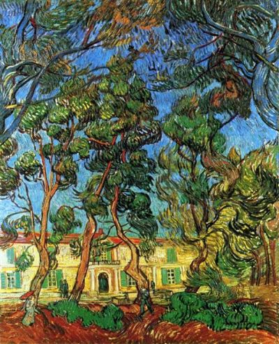 art oil painting reproduction of  Vincent Van Gogh The Grounds Of The Asylum 1889 museum quality handmade