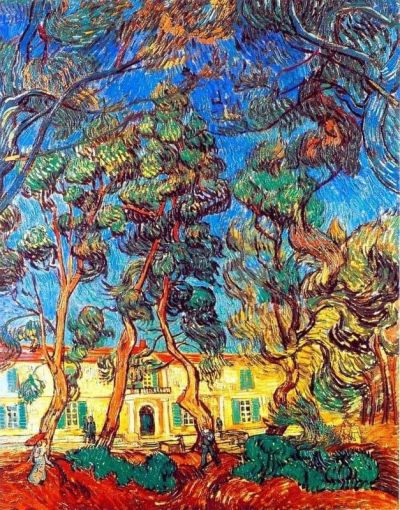 art oil painting reproduction of  Vincent Van Gogh The Grounds Of The Asylum Saint Remy France 1889 museum quality handmade