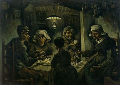 art oil painting reproduction of  Vincent Van Gogh The Potato Eaters museum quality handmade